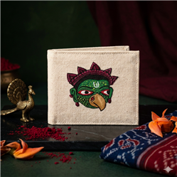 Orissa Pattachitra-Off-white-Canvas & Muslin-Men Wallet